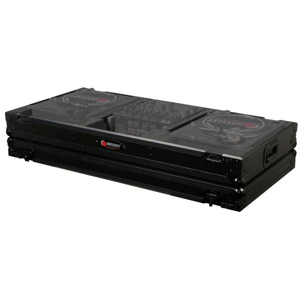 Odyssey FZBM12WBL Black Label Series Universal Turntable DJ Coffin with Wheels