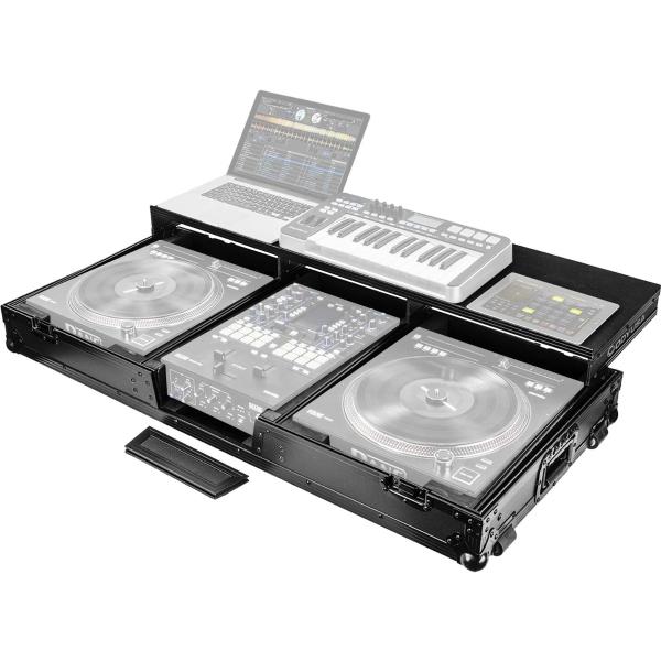 Odyssey FZGSPRA1272WBL Black Glide Style Coffin Case for Rane Seventy