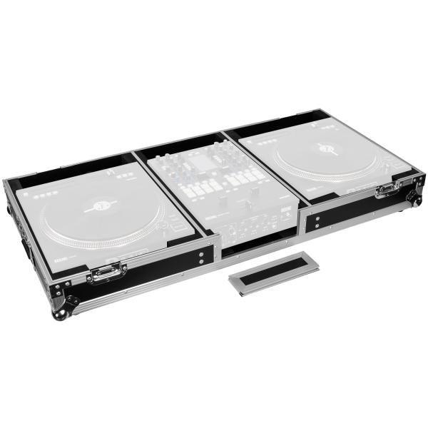 Odyssey FZRANE1272W Flight Zone Series DJ Battle Coffin for Rane Seventy-Two Mixer and Two Rane Twelve Controllers Open Right Angle