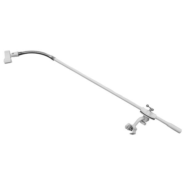 Odyssey LTBXS2CPMICBWHT White Mic Boom Arm for Dual Tier X-Stands