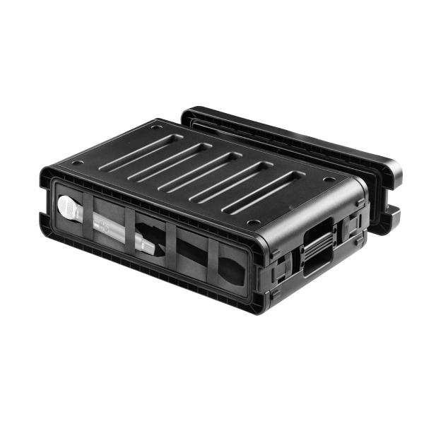 Odyssey VR2SMIC2ZP Watertight 2U Rack Case with 2 Mic Compartments Main Mic