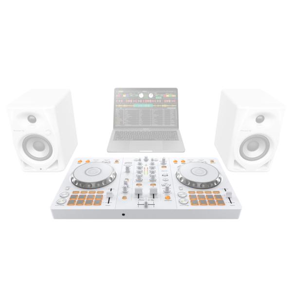 Pioneer DDJ-FLX4-W White DJ Controller with White Monitors