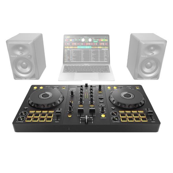 Pioneer DJ DDJ-FLX4 with PartyBox Rave8 & Stands | IDJNOW