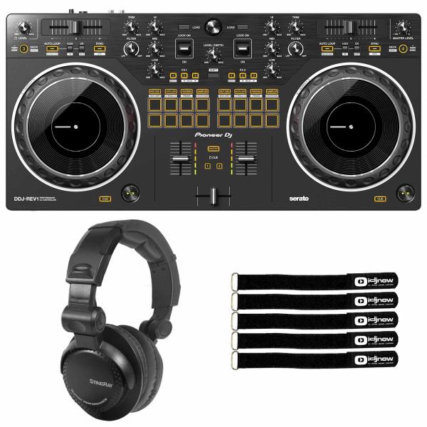 Pioneer DJ DDJ-REV1 Controller with DJ Headphones | IDJNOW