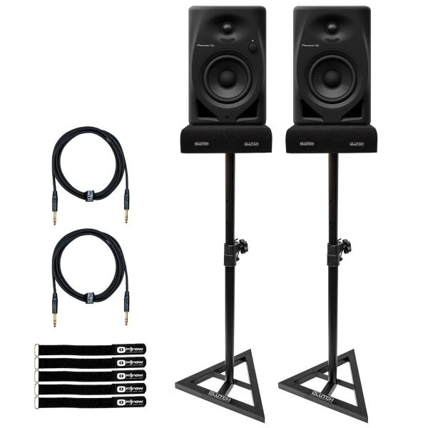 Pioneer DJ DM-40D 4" Desktop Monitor System with Studio Monitor Stands