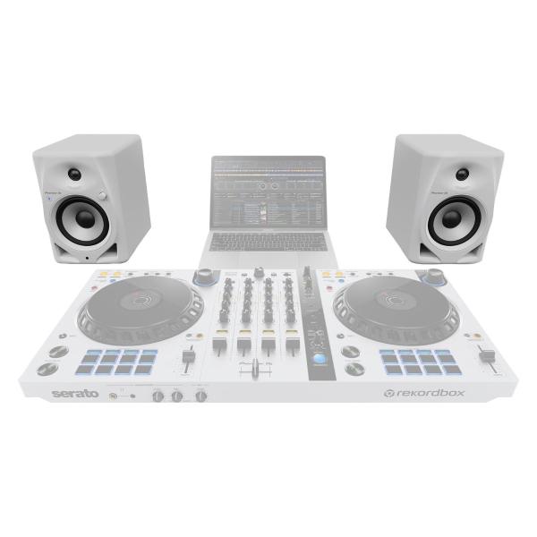 Pioneer DJ DM-50D-BT-W White Monitors with Stands | IDJNOW