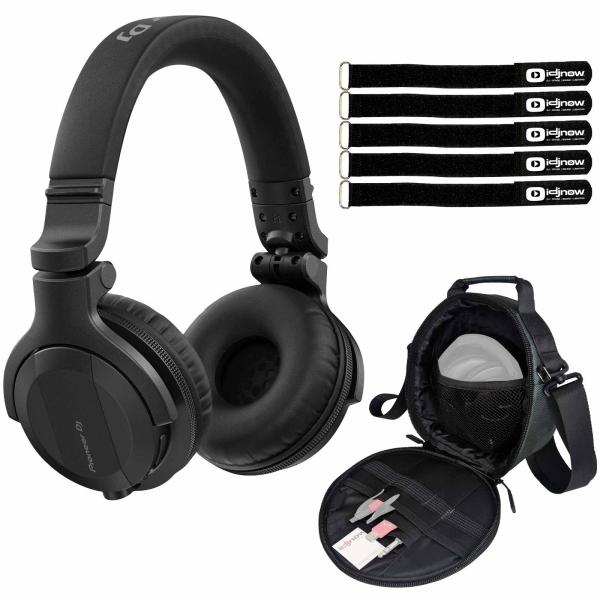 Pioneer DJ HDJ-CUE1BT Black Bluetooth Headphones with Gear Bag