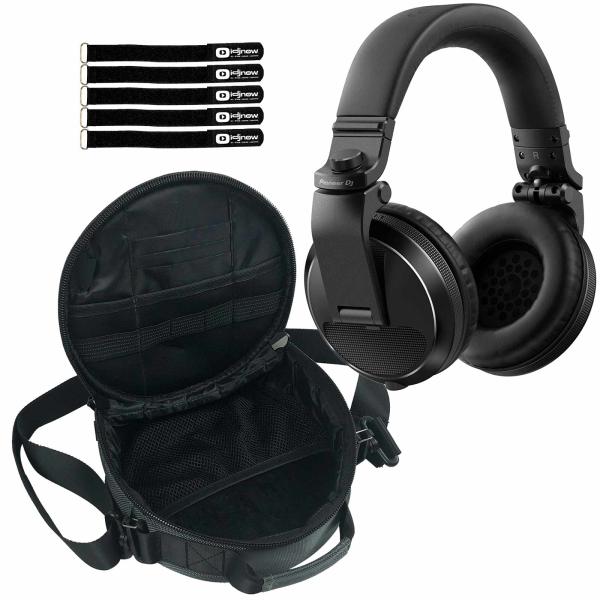 Pioneer DJ HDJ-X5 Black Headphones with Gear Bag | IDJNOW