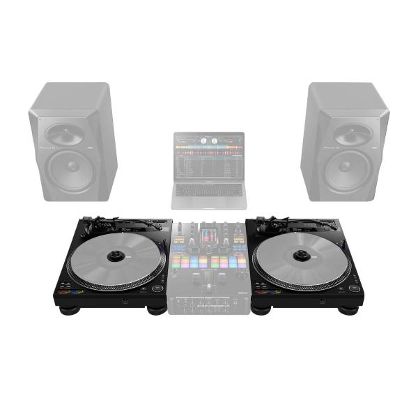 2x Pioneer DJ PLX-CRSS12 Turntables with Road Cases | IDJNOW