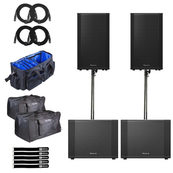 Pioneer DJ XPRS152 15" Speakers with 15" Subwoofers Duo Package