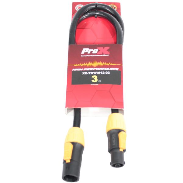 ProX 3 foot Male TRUE1 to Female TRUE1 powerCON Link Cable