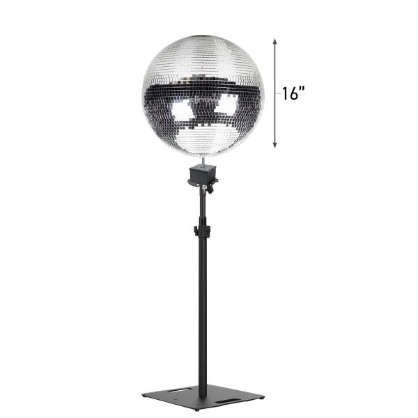 ProX MB-16 16" Mirror Ball ABS Core with Multi-Purpose Lighting Stand
