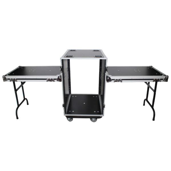 ProX T-16RSS24WDST 16U Space Rack Mount Flight Case with Side Tables
