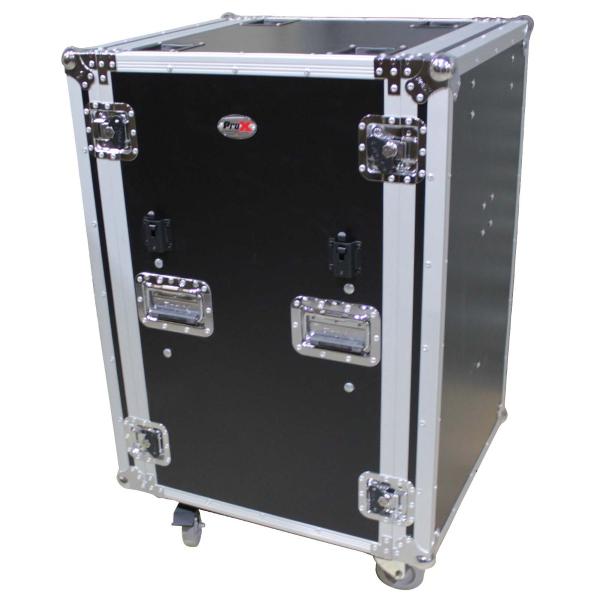 ProX T-18RSPWDST 18U Vertical Shockproof Rack Case with Tables