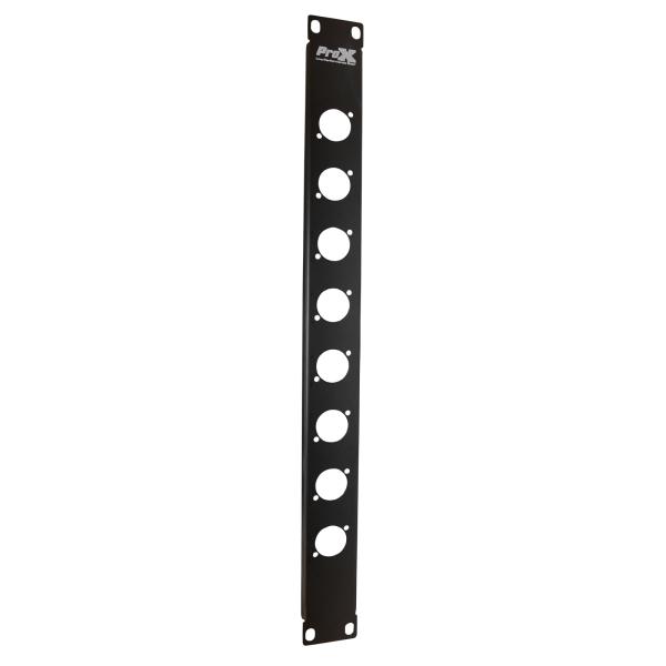 ProX T-1U8XLR 1U Rack Panel Punched for 8 XLR, SpeakOn, or powerCON Connectors