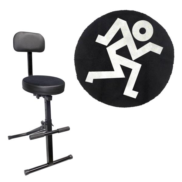 ProX X-GIG CHAIR Padded Chair with Round 34" Black Studio Rug