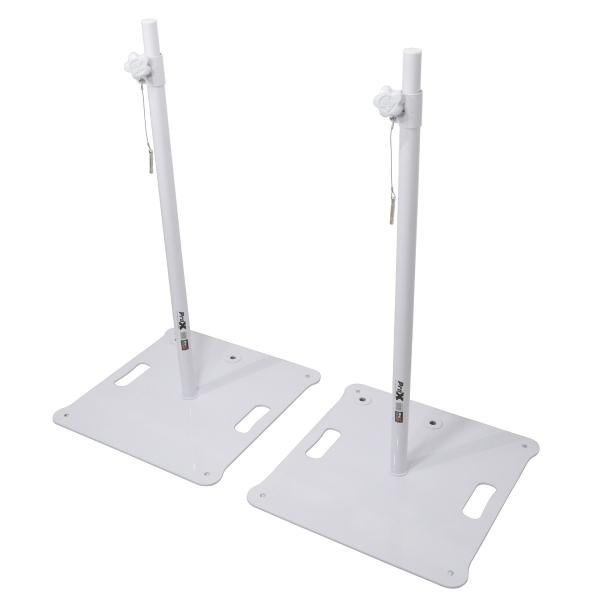 ProX X-POLARIS-WH X2 Set of White Speaker Stands | IDJNOW