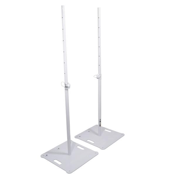 ProX X-POLARIS-WH X2 Set of White Speaker Stands | IDJNOW