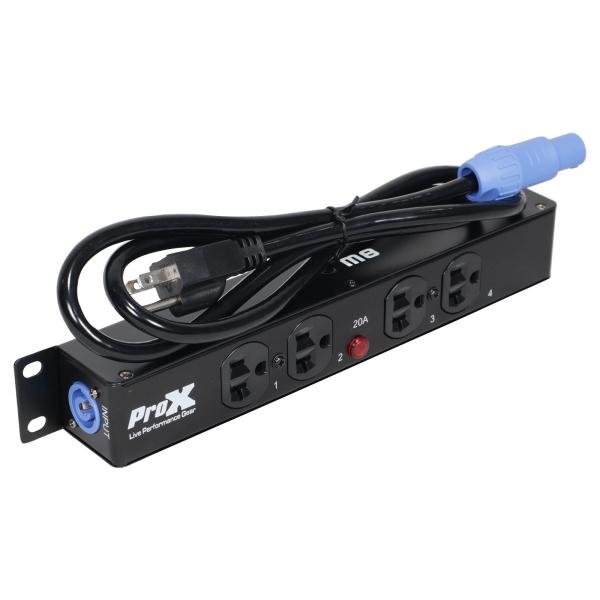 ProX X-PWEX4 BOX Power Center PowerCON Compatible 4x Edison Outlet