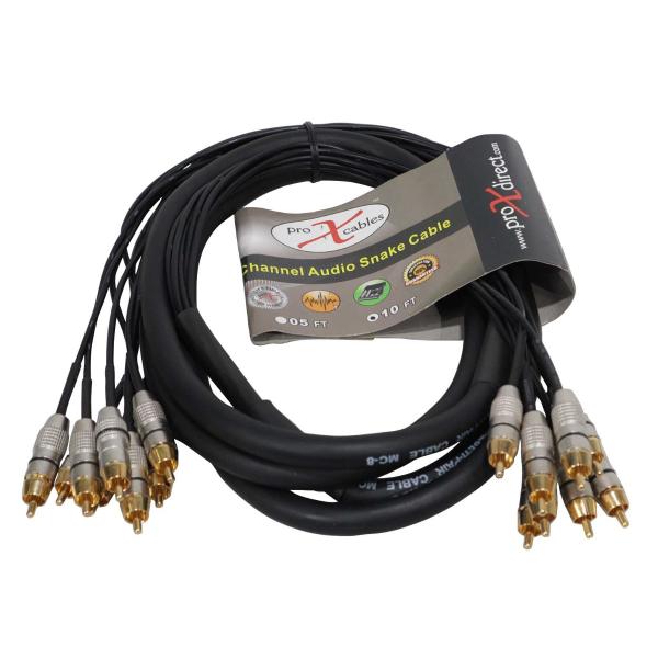 ProX XC-8RCA10 10 FT 8-Channel RCA to RCA Cable | IDJNOW