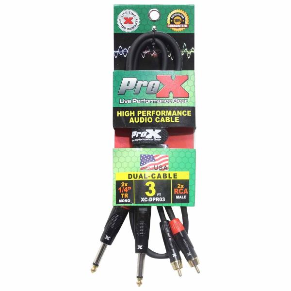 Prox Cable ProX XC-DPR03 3FT Dual 1/4