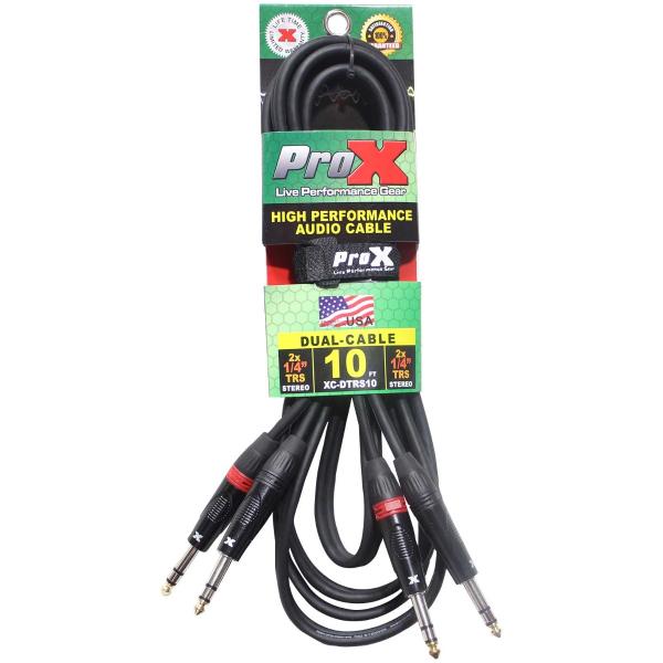 Prox Cable ProX XC-DTRS10 10FT Dual 1/4