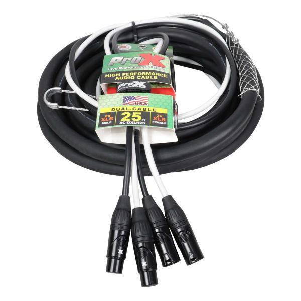 Prox Cable ProX XC-DXLR25 25FT Balanced Dual XLR Audio Cable | IDJNOW
