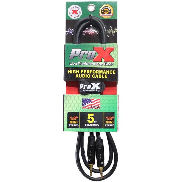 ProX XC-MM05 5FT Balanced TRS-M Mini 1/8" Audio Cable