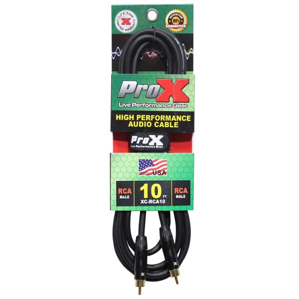 ProX XC-RCA10 10 FT High Performance Audio Cable RCA to RCA
