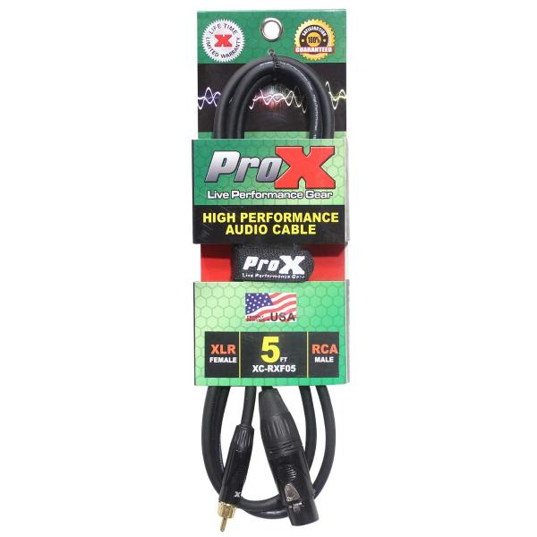 Prox Cable ProX XC-RXF05 5' Unbalanced RCA to XLR3 Audio Cable | IDJNOW