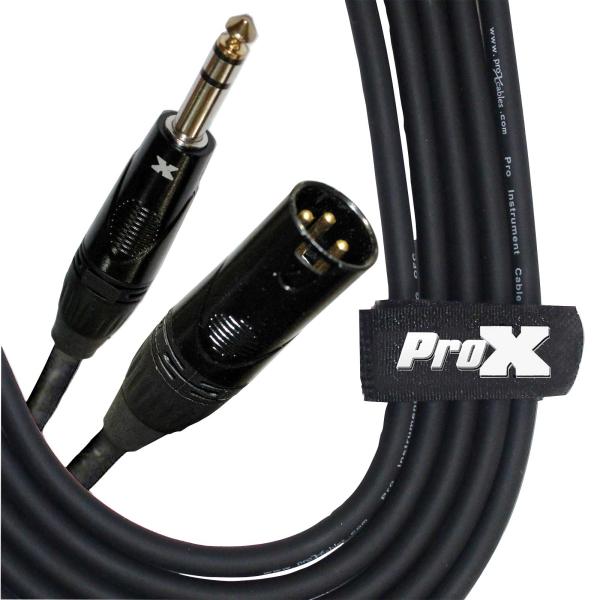 ProX 25FT Balanced XLR-M to 1/4 TRS-M Cable | IDJNOW