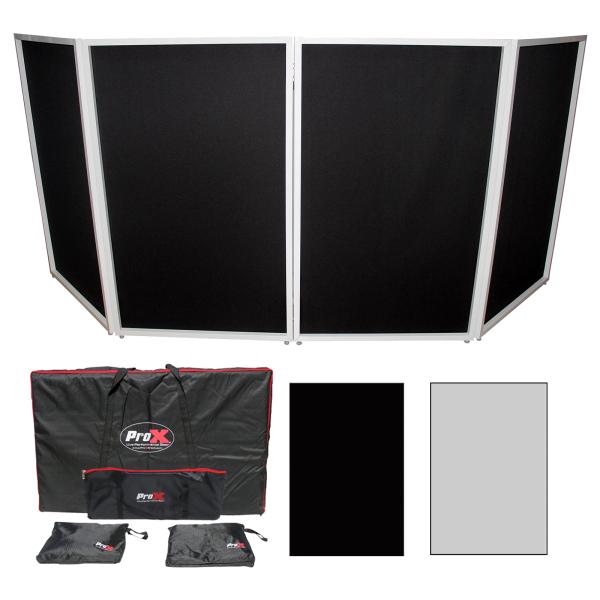 ProX XF-4X3048W MK3 White Aluminum Four Panel Scrim Facade Package