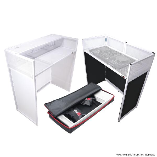 ProX XF-VISTA WH White Booth Facade Table Station | IDJNOW