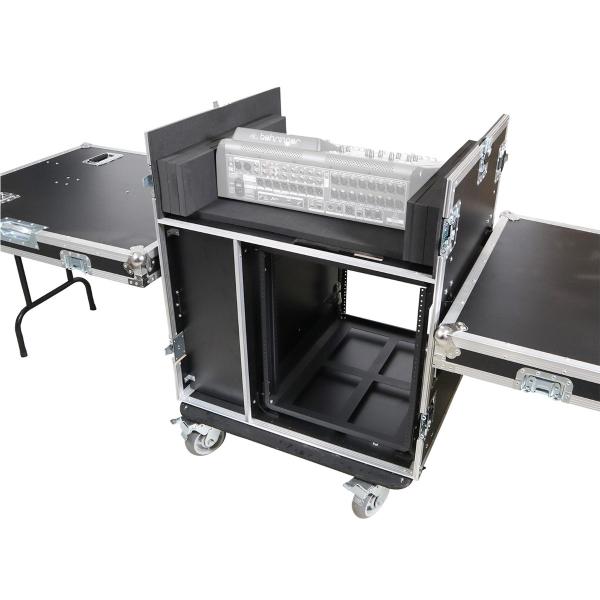 ProX XS-BRANCO12U2DW Mixing Console Case 12U Rack with 2 Side Tables