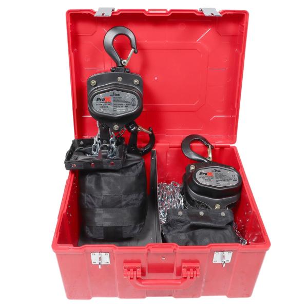 ProX XT-MCH1TX2-30FT Set of 2 1 ton Manual Chain Stage Hoist with 30ft Chain