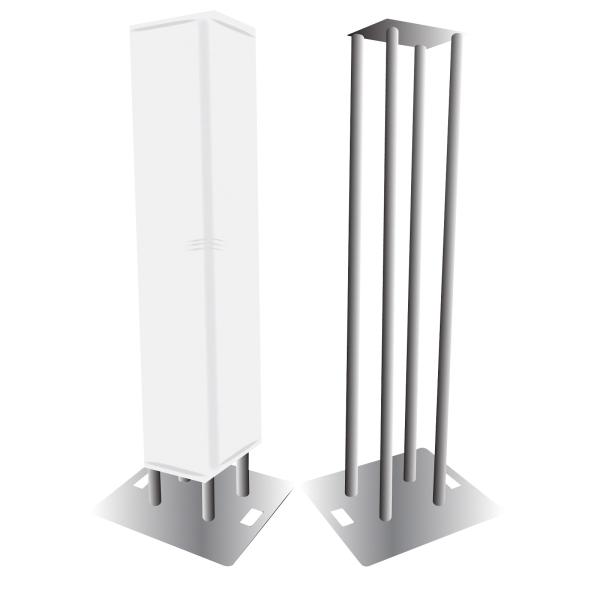 ProX XT-S4X656TOTEM 6.56ft Totem Package with White Scrim Cover