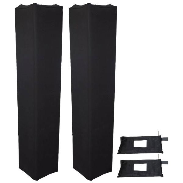 ProX XTC-SQ656TS-B 6.56FT Black Lycra Sleeves for Quad Truss 2-Pack