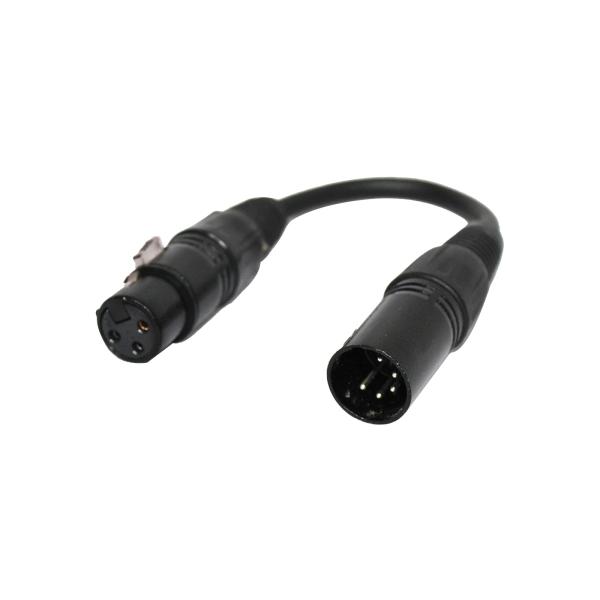 ProX 6 Male DMX 5-pin to Female DMX 3-pin Cable [XC-DMX5M3F]