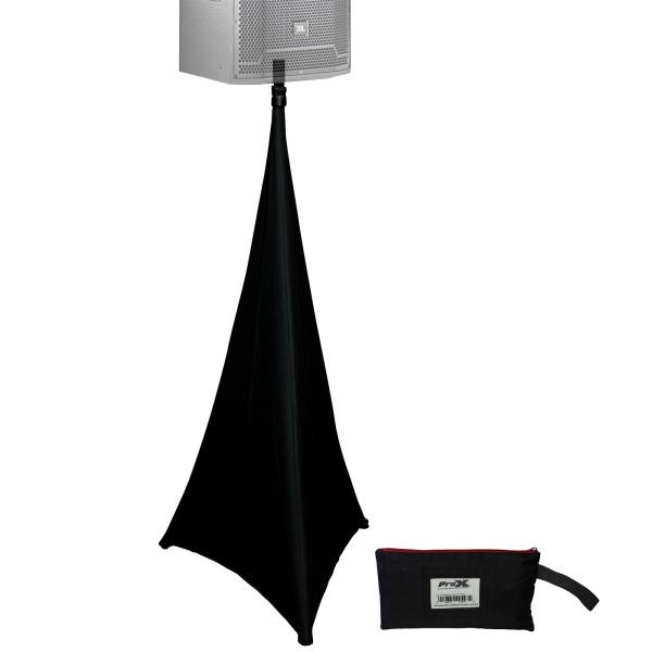 ProX X-SP2SC-BL Two-Sided Black Lycra Cover Scrim for Tripod Speaker and Lighting Stands