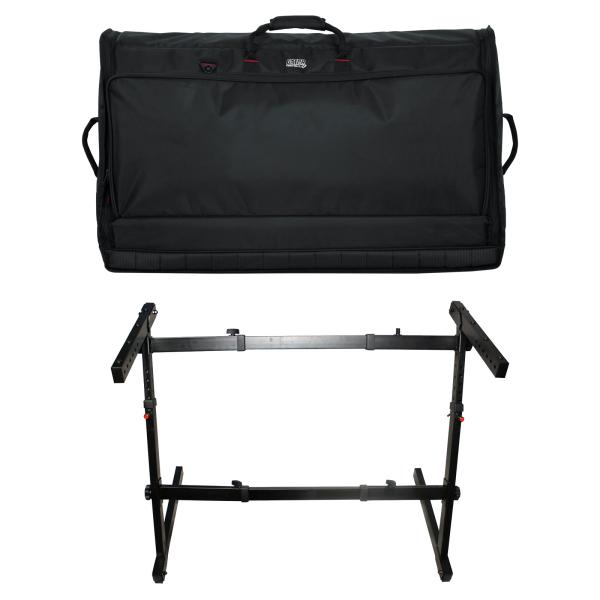 ProX X-ZSTN Fold-able Adjustable Z-Stand with Gator Cases G-MIXERBAG-3621 Padded Nylon Carry Bag Package