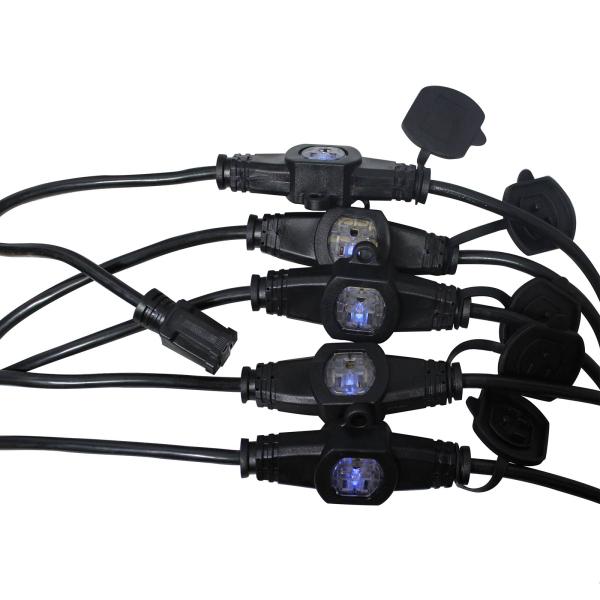 ProX 32FT 110V Edison Male to 6 Outlet 110v Edison Female Power Cord [XC-MEP12-326 MK2]