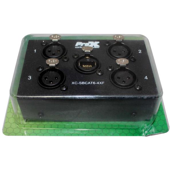 2) ProX 4 Channel Cat6 Snake Boxes with 50FT Cable | IDJNOW