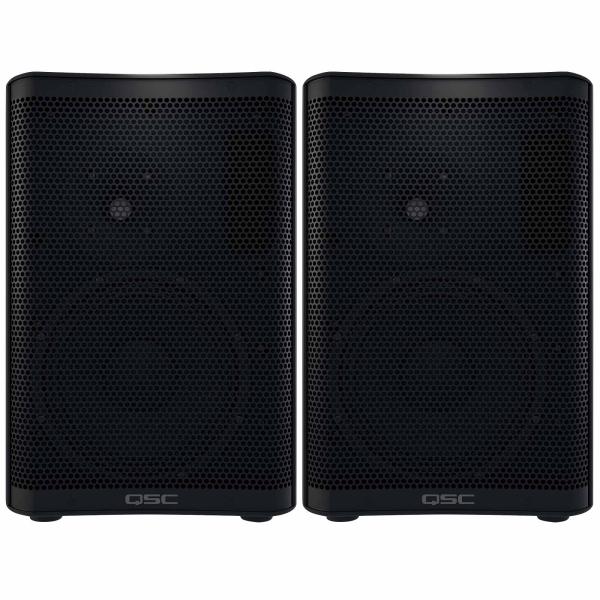 QSC CP8 CP Series 1000 Watt Compact 8" Powered Loudspeakers Dual Package