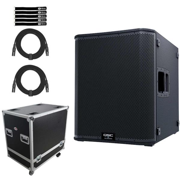 QSC KS118 18" 3600 Watt Active Subwoofer with Universal Flight Case