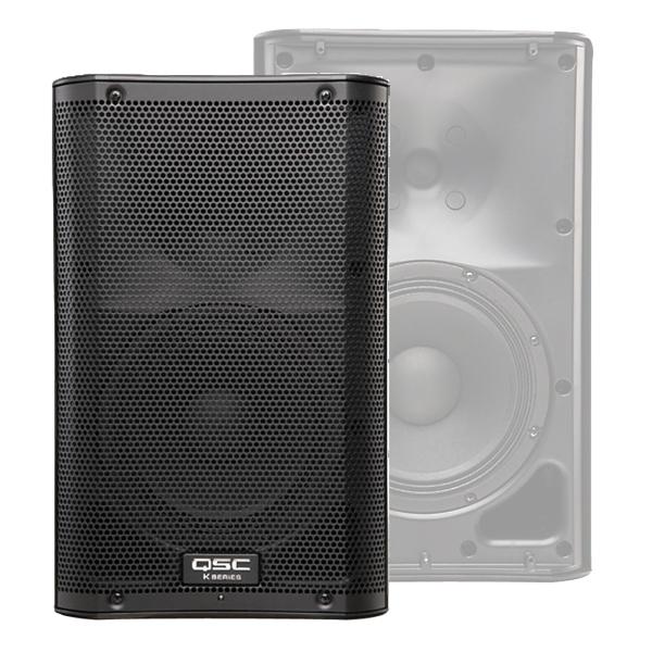 QSC K12 Speaker Replacement Grill Assembly with logo in Black