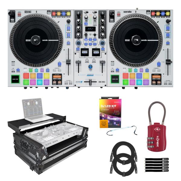 Rane ONE MKII DJ Controller and Black Case with Laptop Shelf
