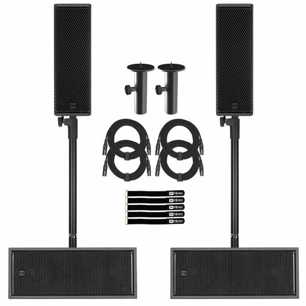 RCF TT 515-A Active Dual 5" Speakers with Dual 8" Subwoofers Duo Pack