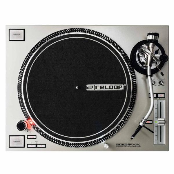 Reloop AMS-RP-7000-MK2-SLV Upper Torque Turntable System in Silver