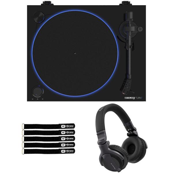 Reloop Turn 7 Belt-Drive HiFi Turntable with HDJ-CUE1 DJ Headphones