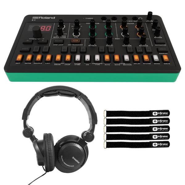 Roland S-1 AIRA Compact Tweak Synth with Foldable DJ Headphones
